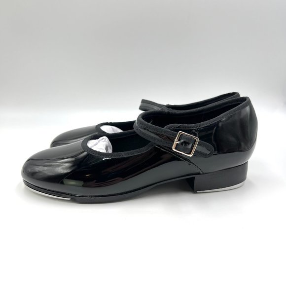 Capezio Womens Size 6 6M 3800 Mary‎ Jane Black Patent Buckled Dance Tap Shoes - Picture 6 of 14